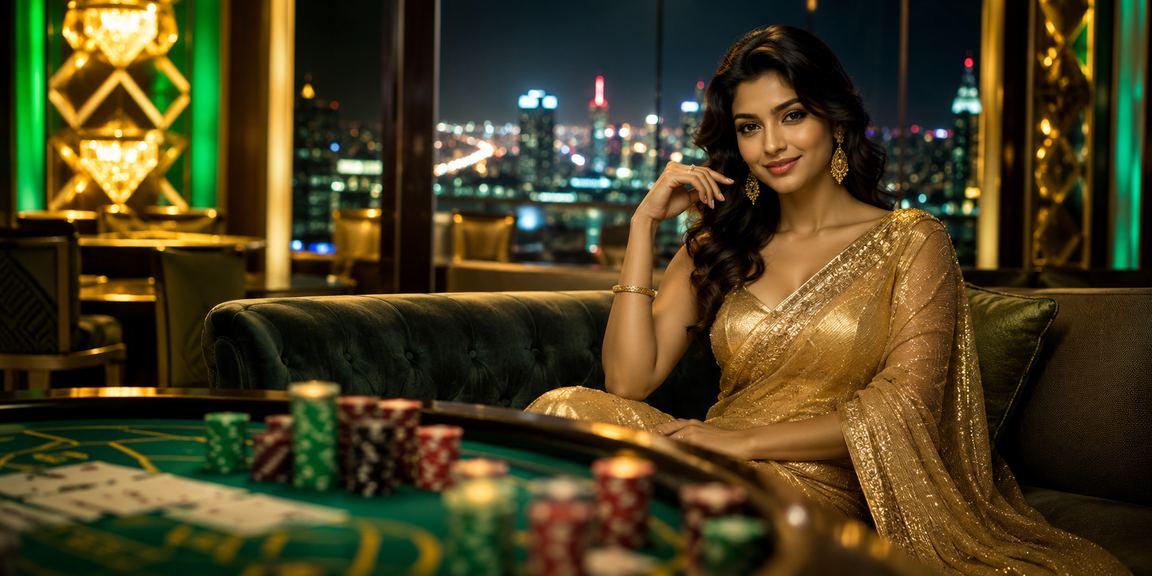 নারায়ণগঞ্জে শাড়ি পরা একজন নারী ব্যাকারাট গেমে ভাউচার ব্যবহার করছেন